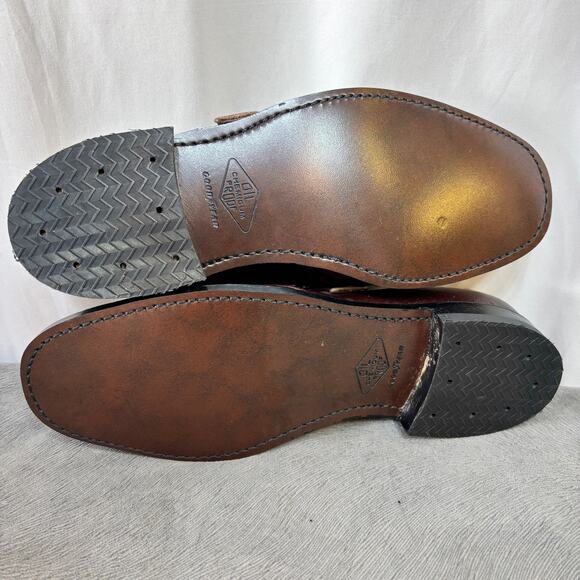 Lehigh Goodyear Oil Proof Sole Mens Brown Safety Toe Loafer Dress Shoes 8E - Picture 3 of 8